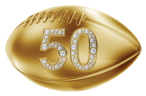 HiRes Football and 50 graphic