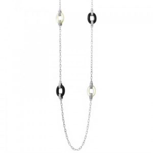 Charles Garnier Onyx and Mother of Pearl necklace