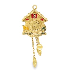 Estate 18kt Yellow Gold Bavarian Cuckoo Clock Charm