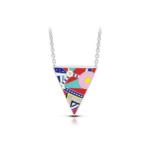 Belle Etoile Sterling Silver And Enamel "Nairobi" Necklace