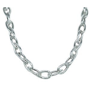 Peter Storm Tessuto Colori Sterling Silver Pear Link Chain 