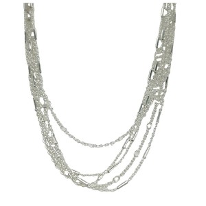 Peter Storm Tessuto Colori Multi Strand Sterling Silver Necklace