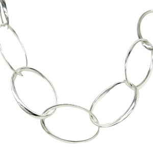 Peter Storm Tessuto Colori Sterling Silver Twisted Oval Necklace