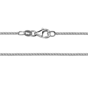 Sterling Silver 20" Rounded 1mm Box Chain