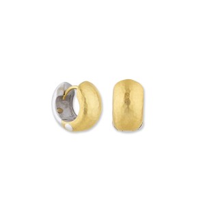 Lika Behar Sterling Silver And 24kt Yellow Gold "Chunky" Huggie Hoop Earrings