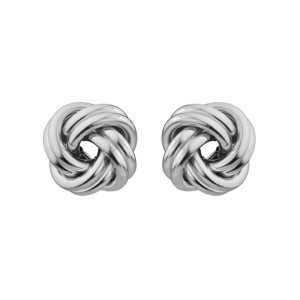 Sterling Silver 9.5mm Love Knot Earrings