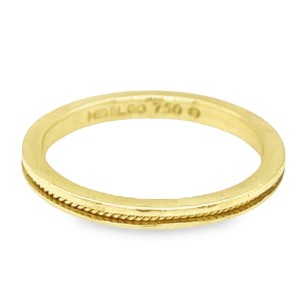Estate Hildago 18kt Yellow Gold Stackable Band