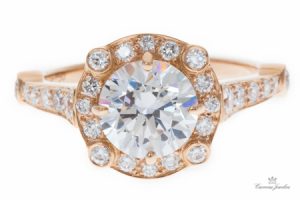 Gumuchain 18kt rose gold diamond engagement ring