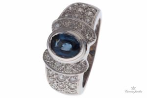 Sapphire and Diamond Ring