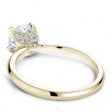 NOAM CARVER 14KT YELLOW GOLD DIAMOND-ACCENTED SOLITAIRE ENGAGEMENT RING