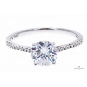 FANA 14KT WHITE GOLD DIAMOND ENGAGEMENT RING MOUNTING