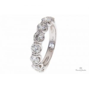 PLATINUM PART-WAY DIAMOND BAND RING