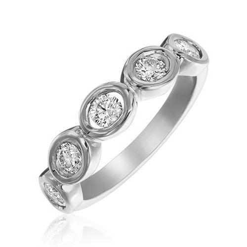 Gumuchian platinum "Oasis" diamond band ring