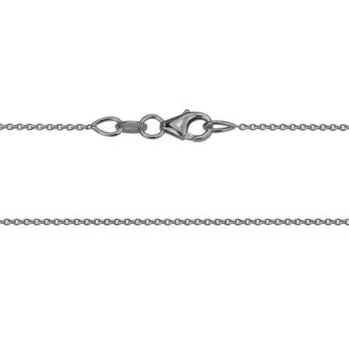 14kt white gold 0.9mm cable link chain
