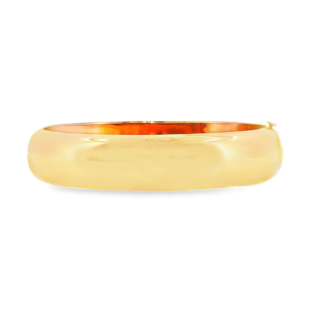 14kt yellow gold 14mm domed bangle bracelet