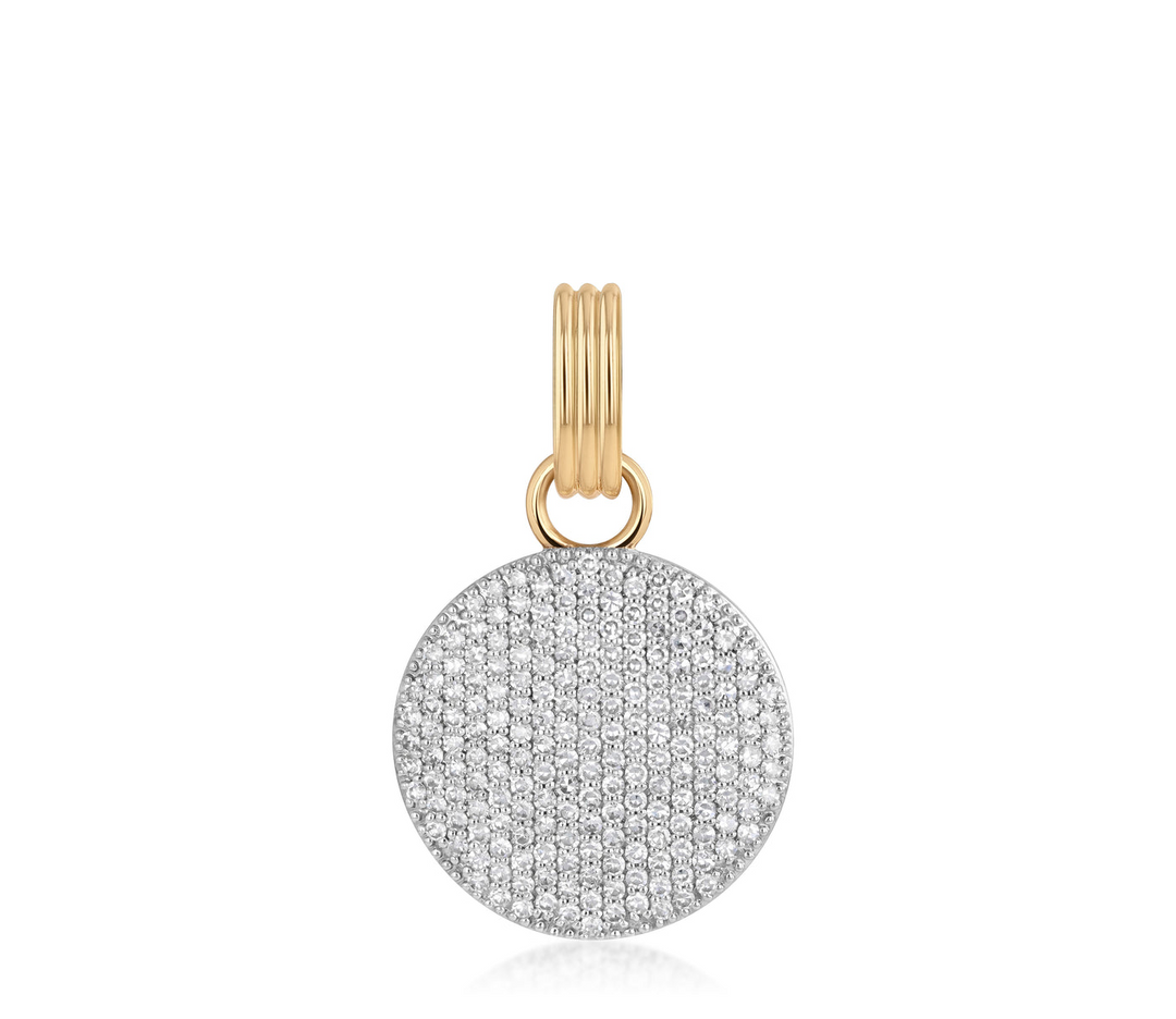 Phillips House 14kt yellow gold large"Infinity" diamond cluster pendant