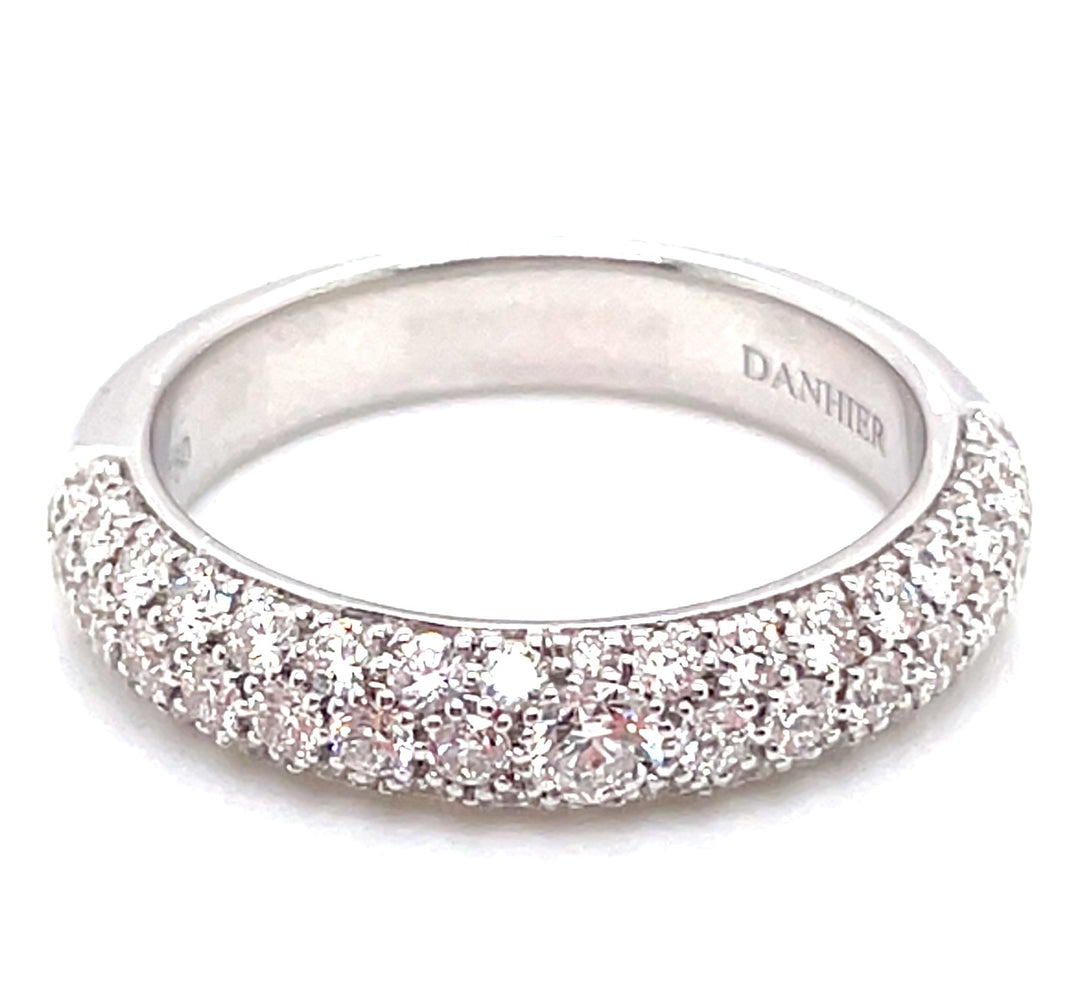 Christophe Danhier 18kt white gold pave diamond ring