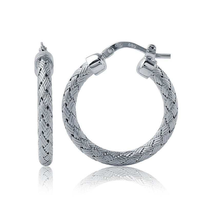 Charles Garnier sterling silver 25mm "Milan" hoop earrings