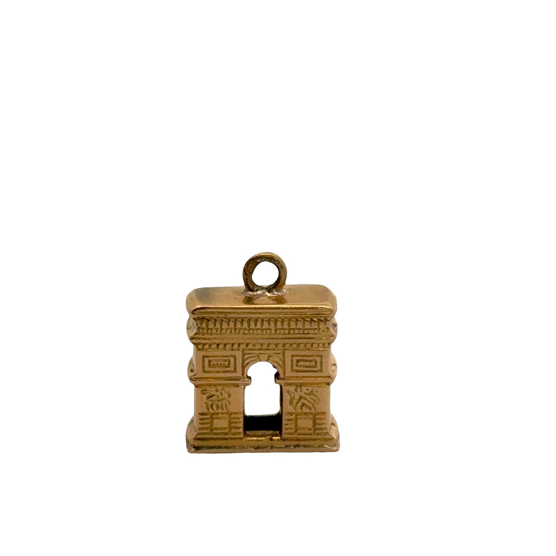 Estate 18kt yellow gold Arc de Triomphe charm