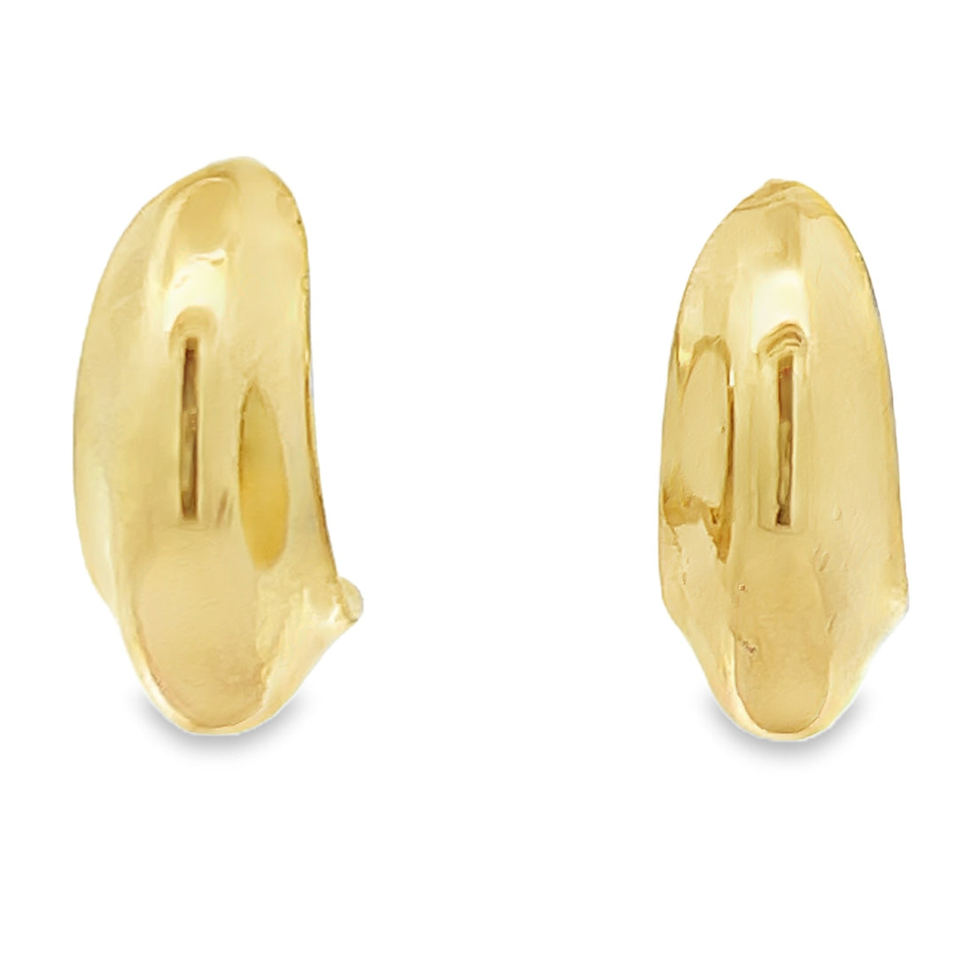 Estate Robert Lee Morris 18kt yellow gold sculpted hoop earrings