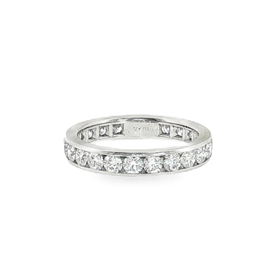 Estate platinum diamond eternity band