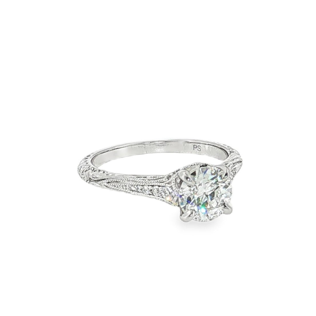 Peter Storm platinum diamond-accented engagement ring