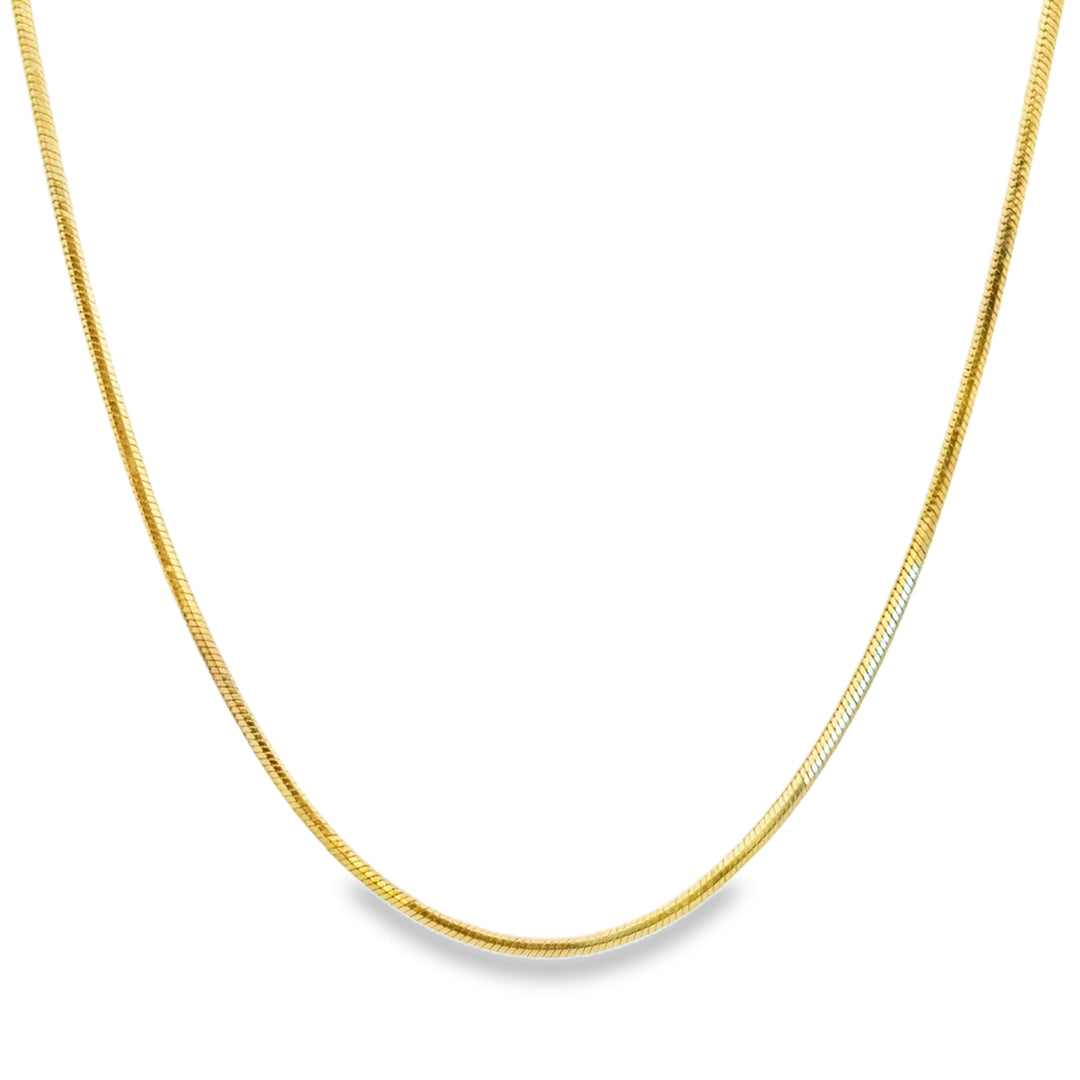 Estate 14kt yellow gol 22" 1.1mm snake chain