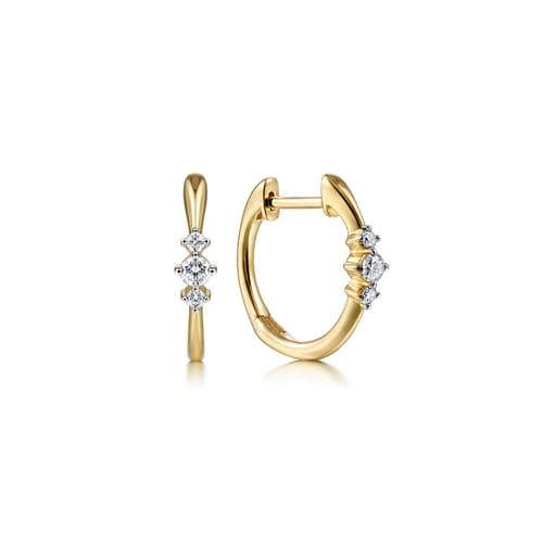 Gabriel & Co. 14kt yellow gold huggie hoop earrings