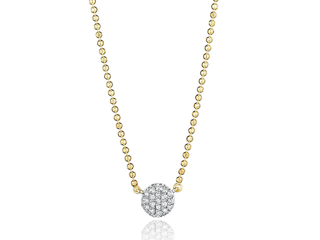 Phillips House 14kt yellow gold "Micro Infinity" diamond cluster necklace