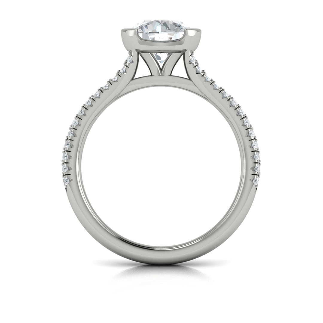 Vlora platinum diamond engagement ring mounting