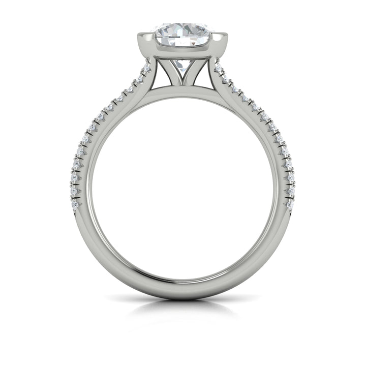 Vlora platinum diamond engagement ring mounting