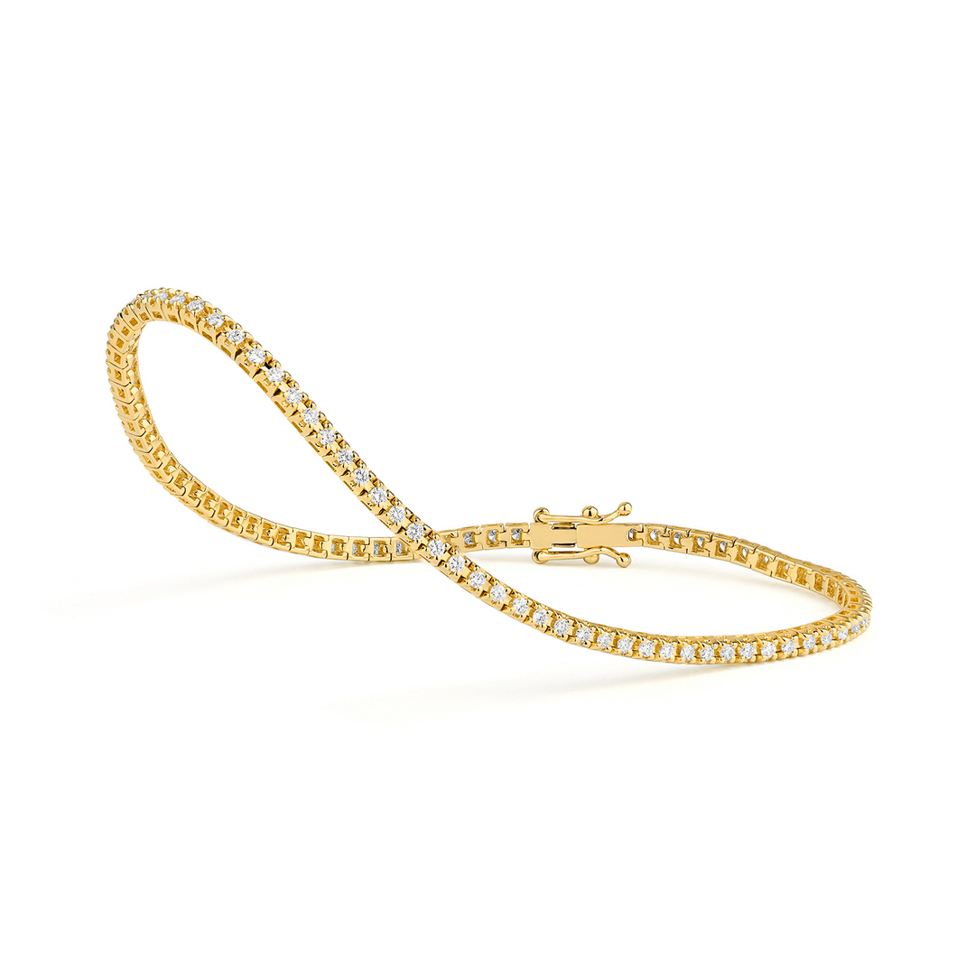 Facet Barcelona 14kt yellow gold 1.0-carat diamond tennis bracelet