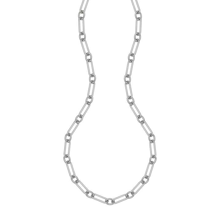 Charles Garnier sterling silver 17" round and oblong link necklace