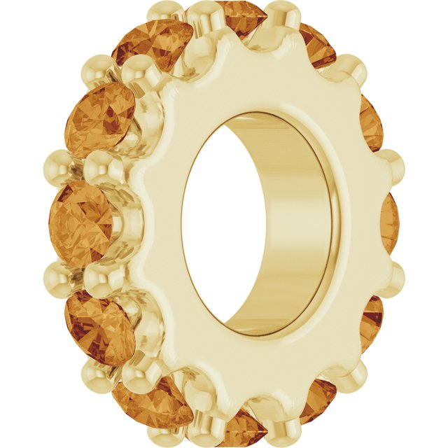 14kt yellow gold citrine birthstone charm/pendant