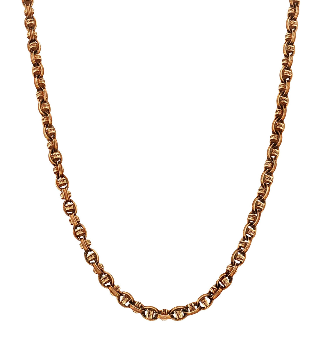 Estate Victorian 14 karat yellow gold handmade Belcher chain