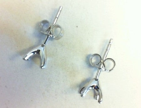 Peter Storm 14kt white gold 4 prong stud mounting for 5mm round diamonds