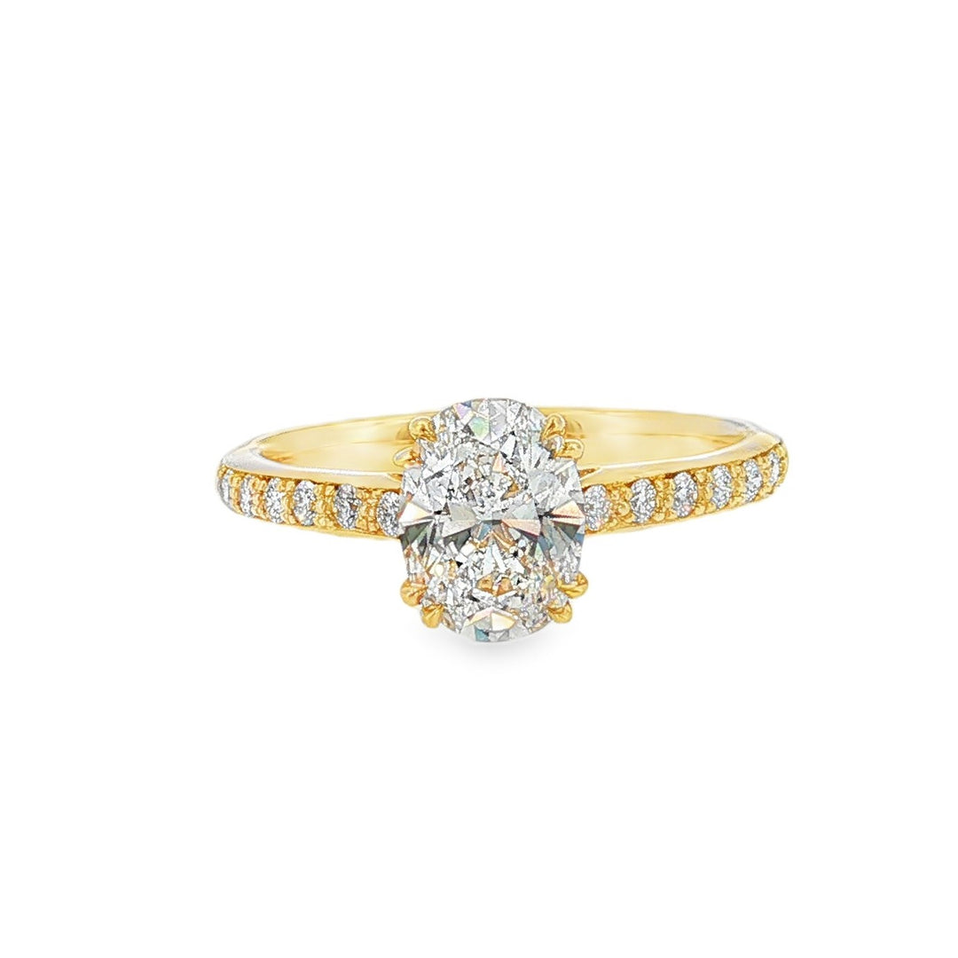 Gumuchian 18kt yellow gold oval diamond engagement ring