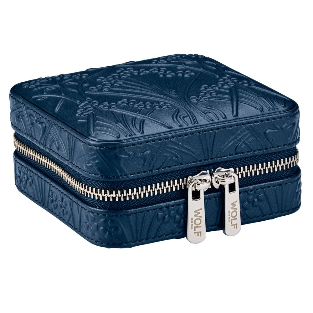 WOLF X LIBERTY "Medium Jewelry Zip Case" in navy