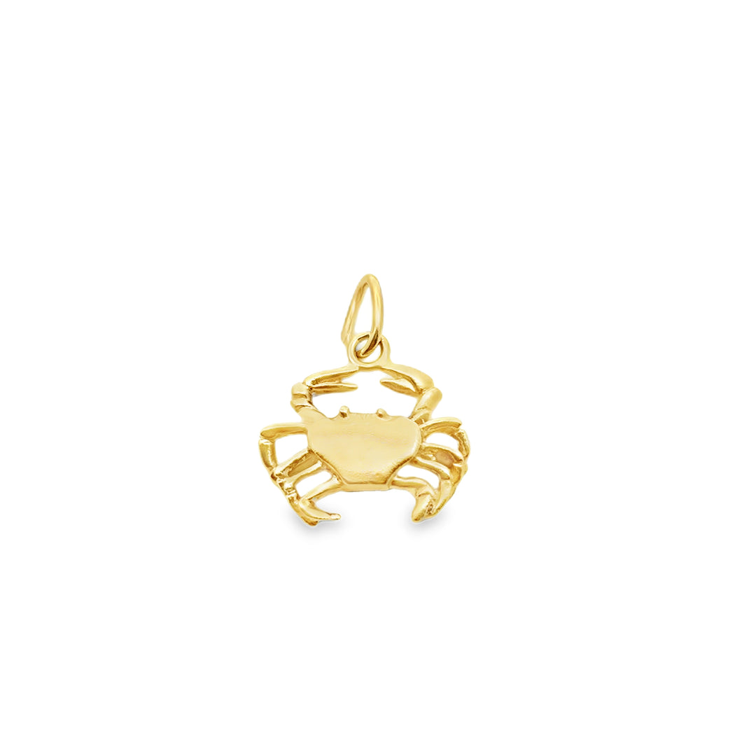 Estate 14kt yellow gold crab charm