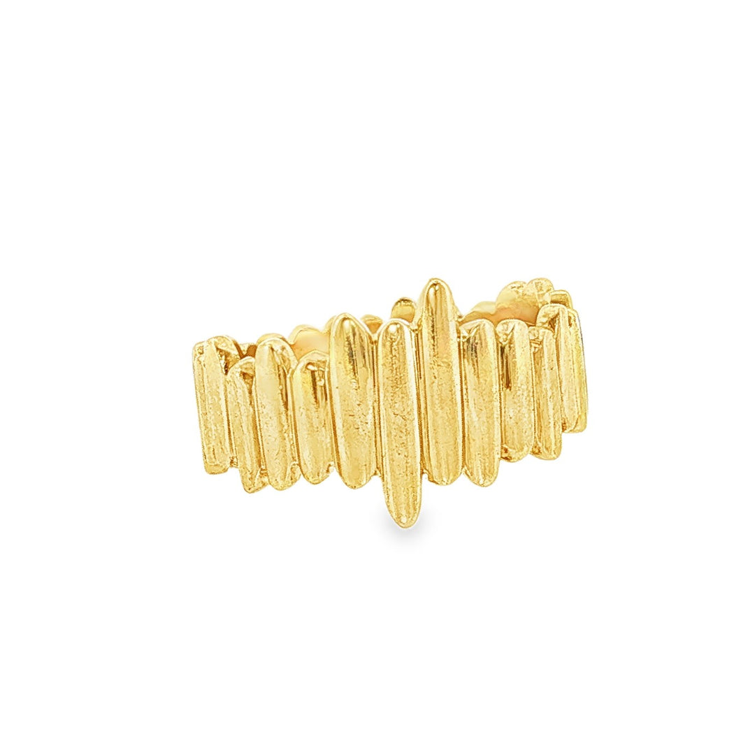 Estate 14kt yellow gold staggered band ring