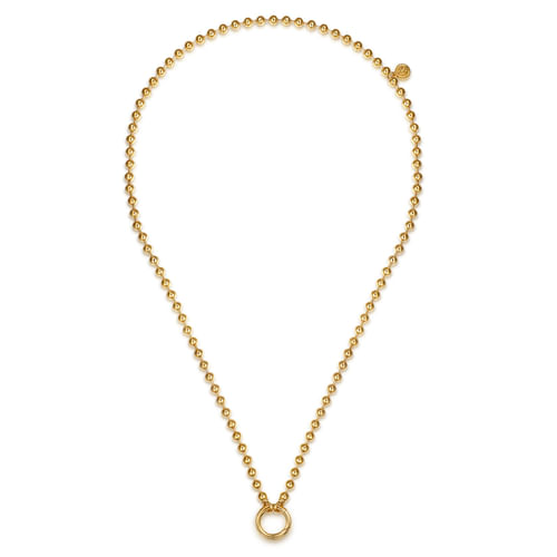 Gabriel & Co. 14kt yellow gold Bujukan Beaded Chain Necklace