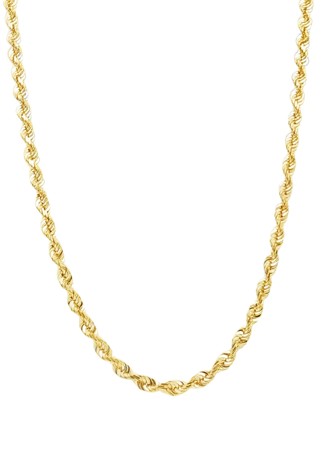Estate 14kt yellow gold 25" 2.2mm rope chain