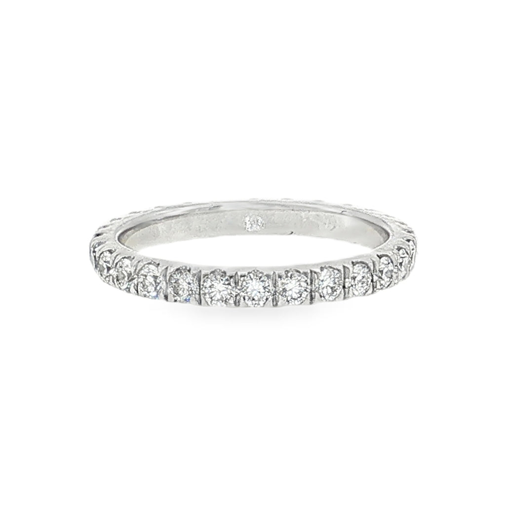 Estate 14kt white gold diamond eternity band