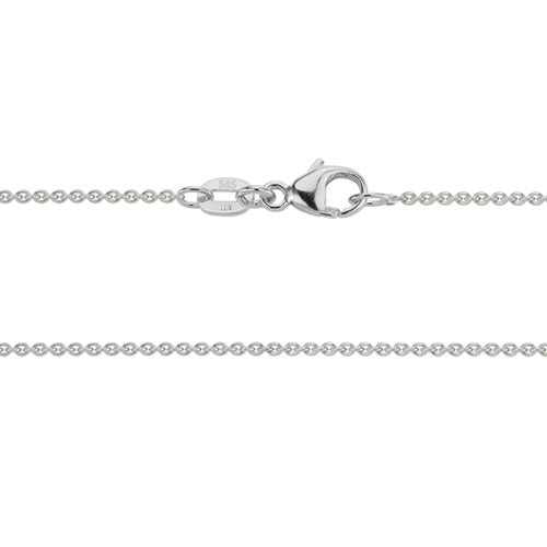 14kt white gold 1.5mm cable link chain