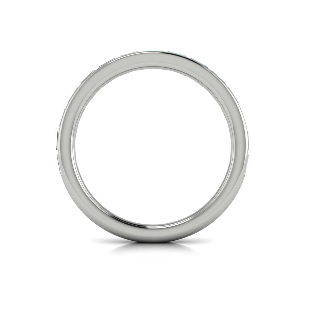 Vlora platinum diamond baguette band ring