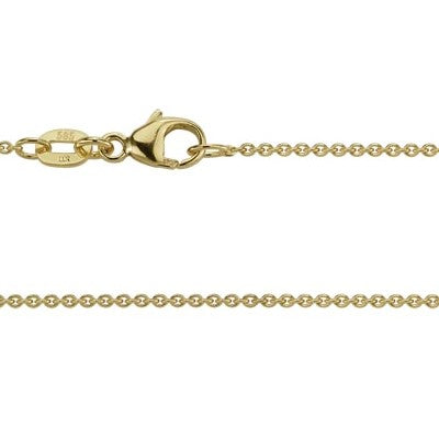 14kt yellow gold 1.2mm cable link chain