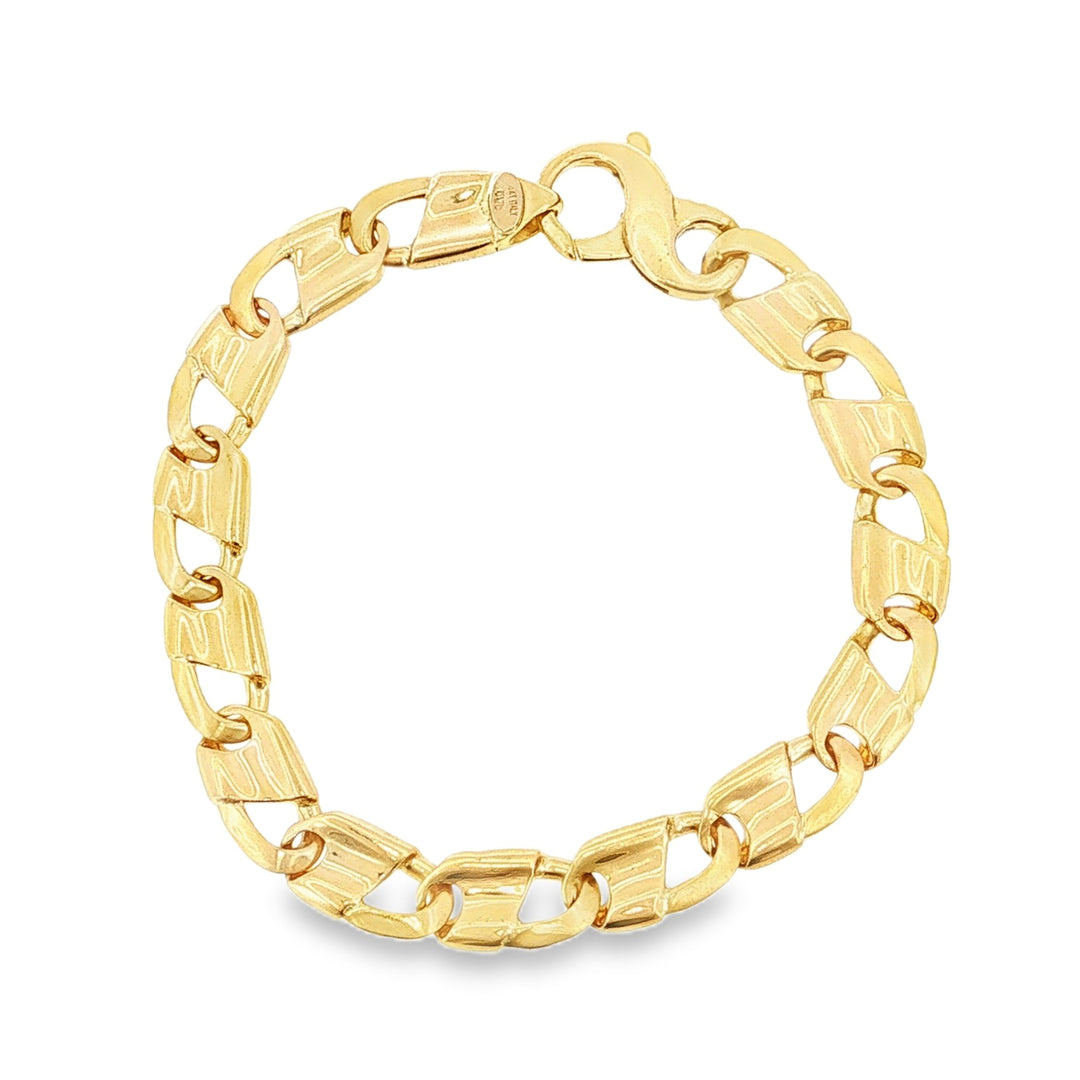 Estate 18kt yellow gold heavy link bracelet