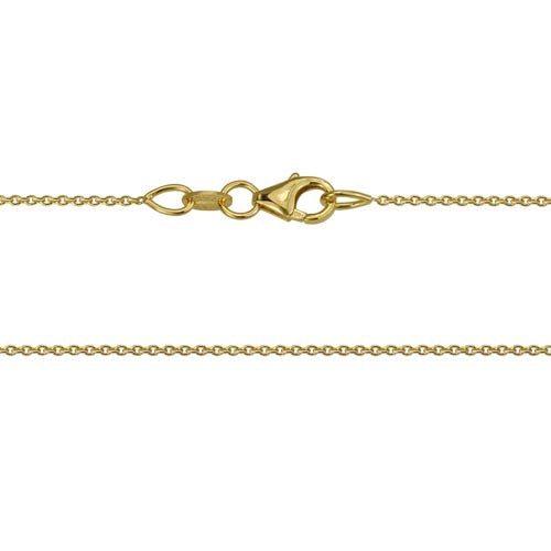 14kt yellow gold 0.9mm cable link chain