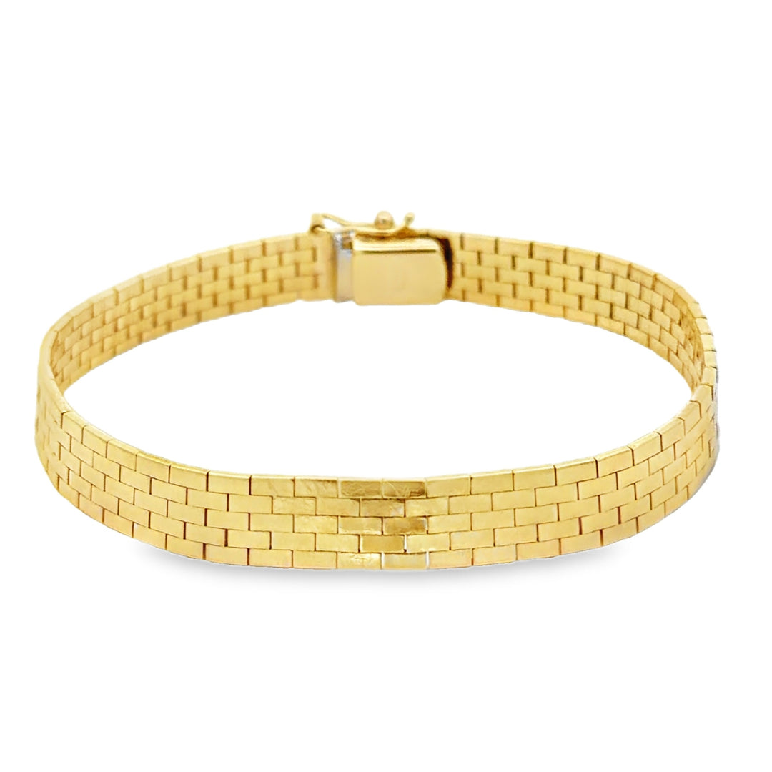 Estate 14kt yellow gold panther link bracelet