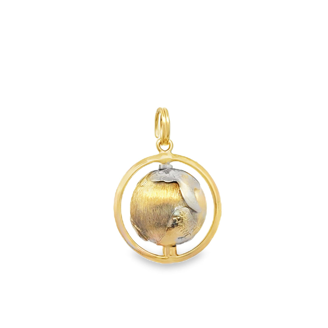 Estate 14kt yellow gold globe charm